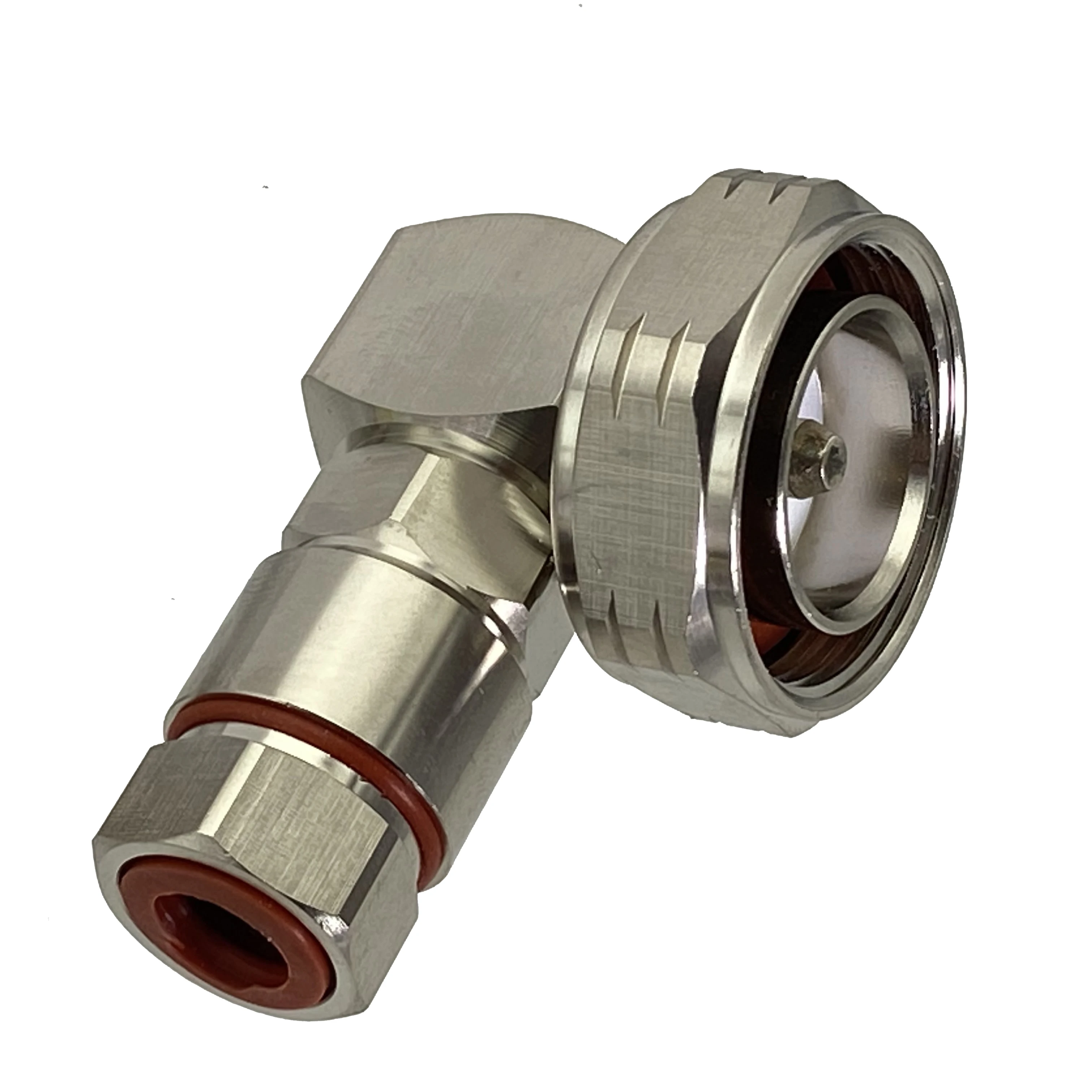 1pcs Connector Adapter 7/16 L29 DIN Male Plug Clamp 1/2 Flexible RF Coaxial Converter Right Angle New Brass