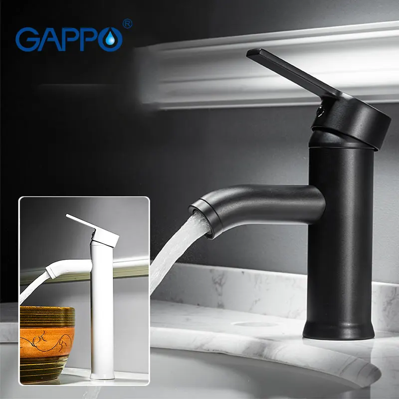 Смеситель для раковины GAPPO кран Водопад с креплением на бортике ванной