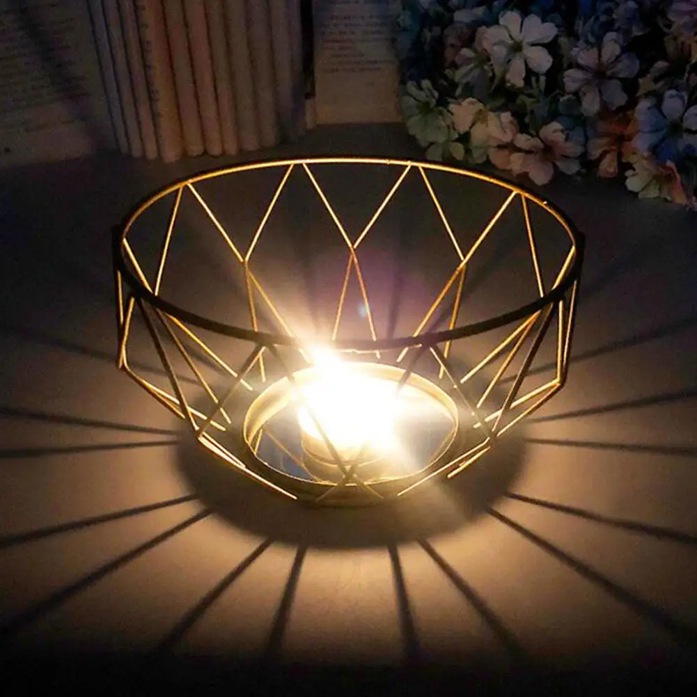 AsyPets золотой цвет зеркальная поверхность подсвечник геометрической формы