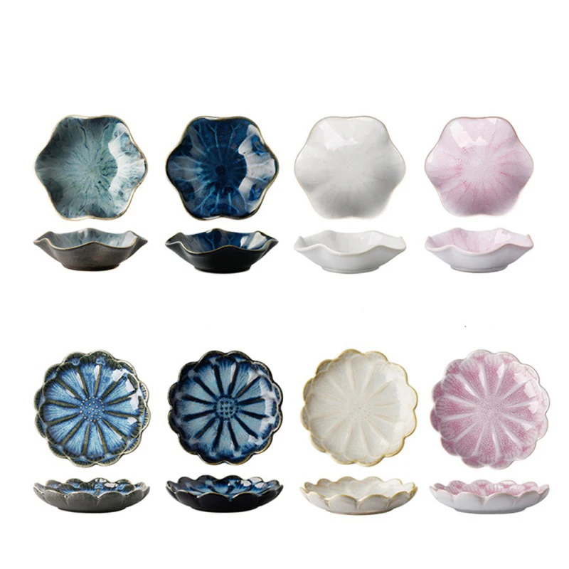 

Seasoning Dipping Bowl Sakura Ceramic Gravy Boats Dish Cherry Blossom Trinket Plate Sauce Dish Kitchen Accessories