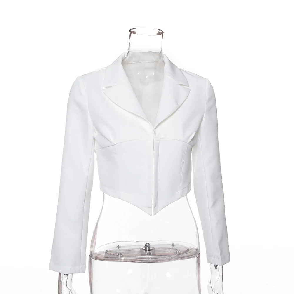 Короткий топ с длинными рукавами для женщин отложным воротником сексуальные