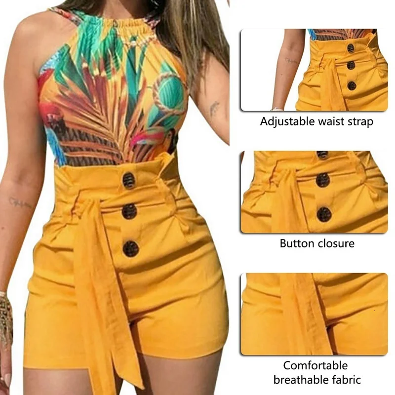 LEH 2019 летние женские шорты сексуальные с высокой талией повседневные бандажные