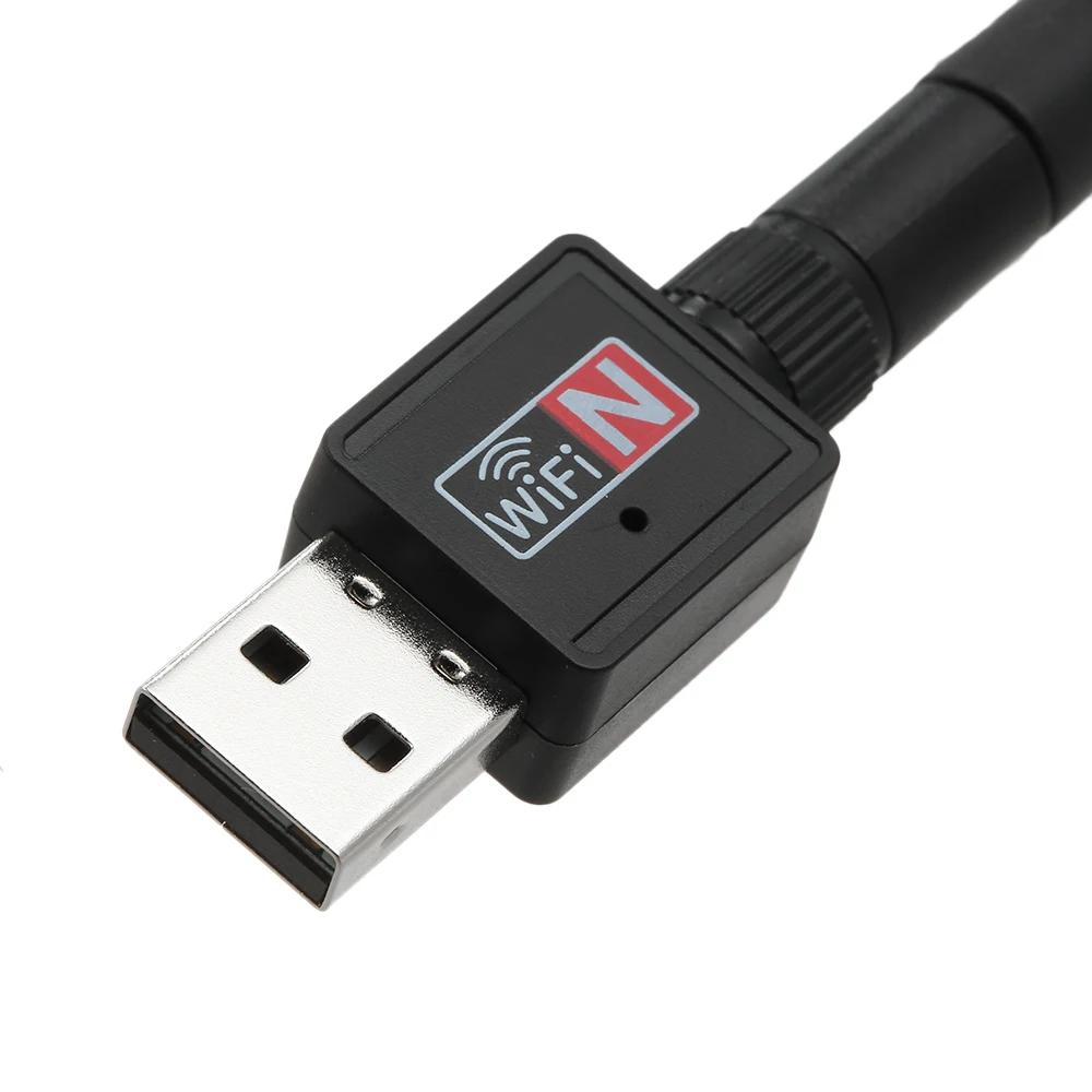 Беспроводной USB Wi Fi адаптер 600 Мбит/с 802.11b/G/N со съемной антенной 2 дБи|SmartTV-стики и