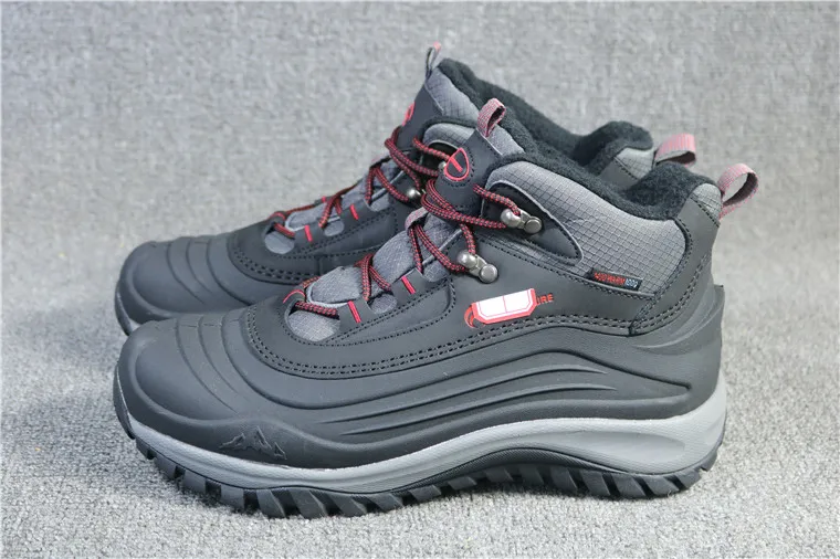 Зимние походные ботинки для мужчин из микрофибры водонепроницаемые с шерстяной