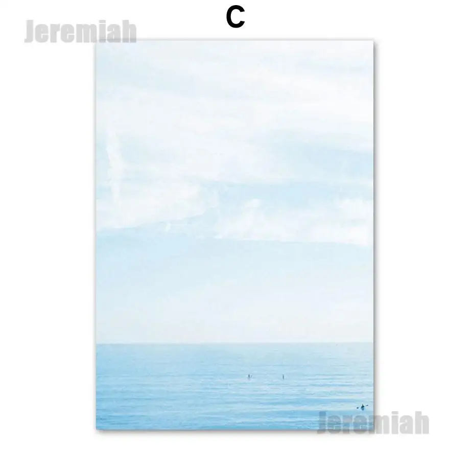 

Canvas Poster Landscape Beach Bridge Nordic Waterproof Ink Art Hd Painting Modern Living Room Bedroom Decoration