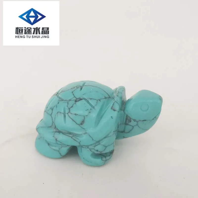 Вырезанные из бирюзы кристалл драгоценный камень Черепаха Исцеление | Дом и сад