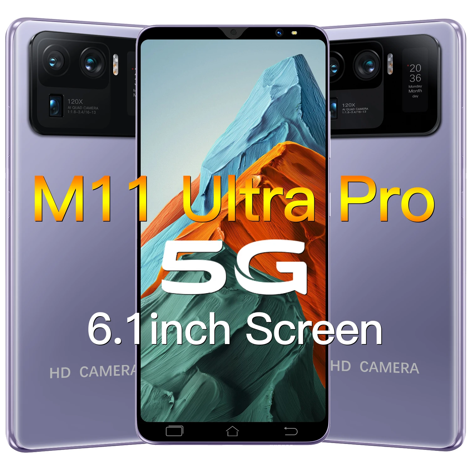 

6.1 Inch Mi 11 Ultra Pro Real New Unlock Global Version Phone MT6889 4G 5G 4800mAh 16MP+32MP 12+512GB Android 2021 Smartphones