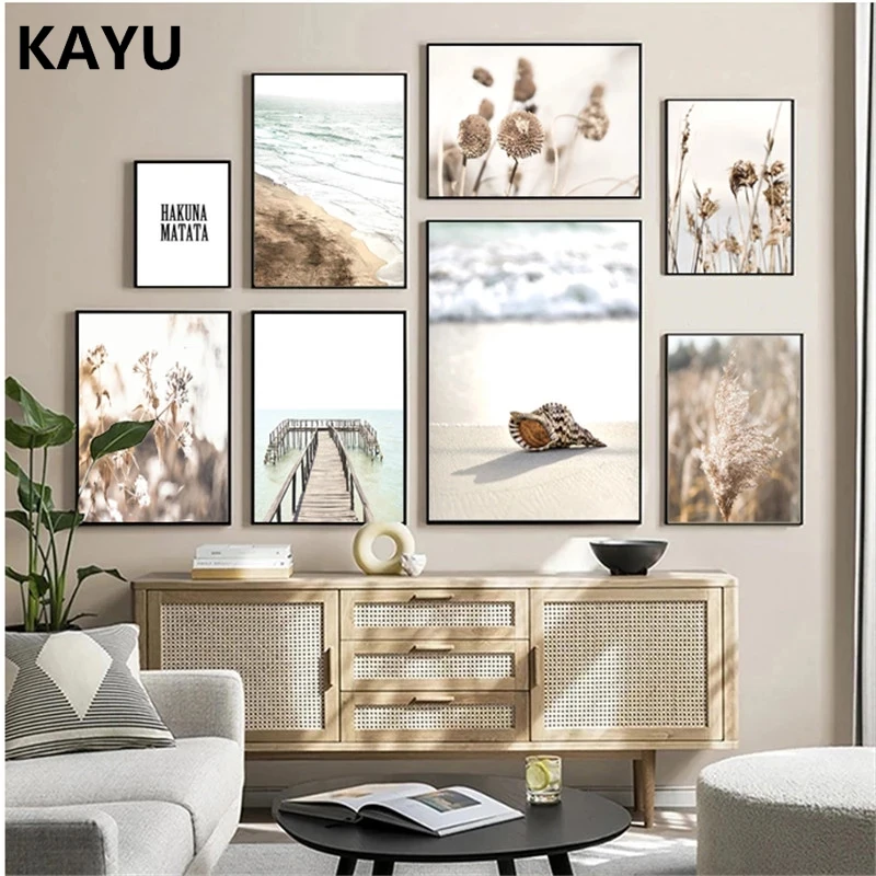 

Grass Scenery Poster Wall Art Canvas Art Painting Beight Plant Print Modern Minimalist Home Decor Picture For Dormitory Design