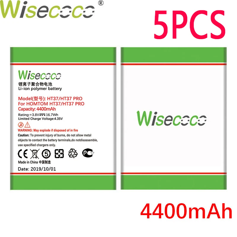 WISECOCO 5 шт. батарея 4400 мАч для телефона HT37 HT 37 Pro в наличии новейшая продукция