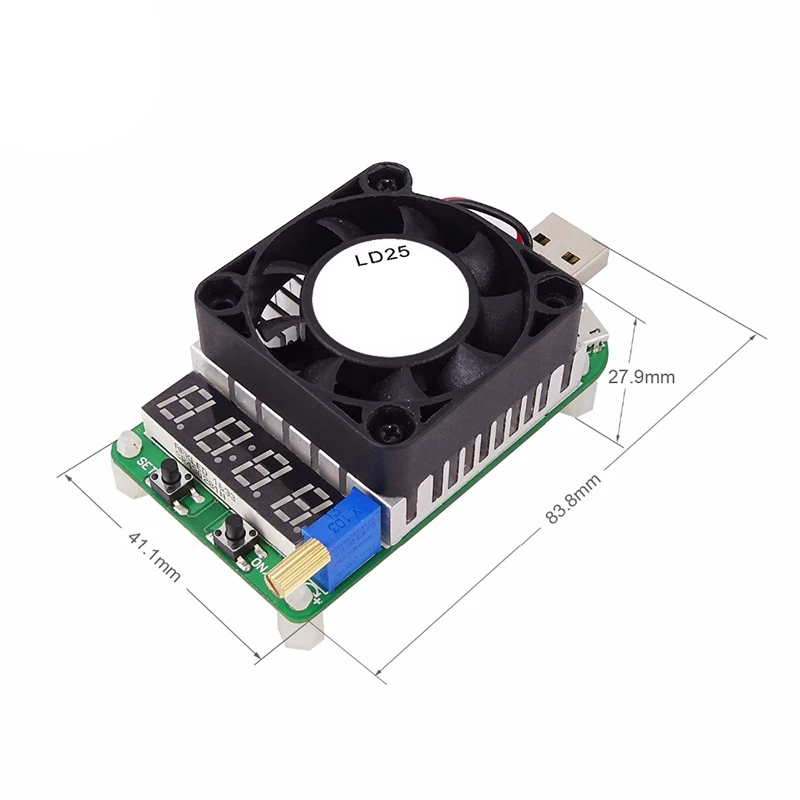 LD25/LD35 Электронный USB интерфейс нагрузки резистор разряжаемая батарея тест