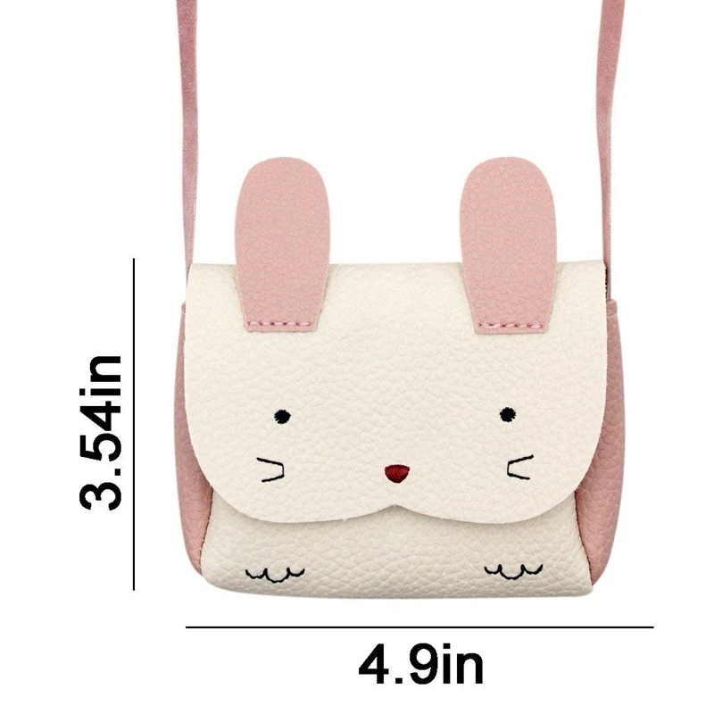 Маленькая девочка кошелек милый кролик сумка мини-сумка через плечо (белый) |