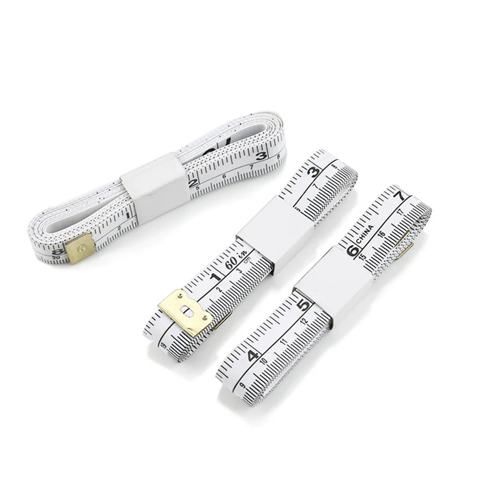 

1pc Soft Ruler 150CM*2CM Belt Children Height Ruler Centimeter Inch Roll Tape White Body Meauring Ruler Cloth Tailor Tape Supply