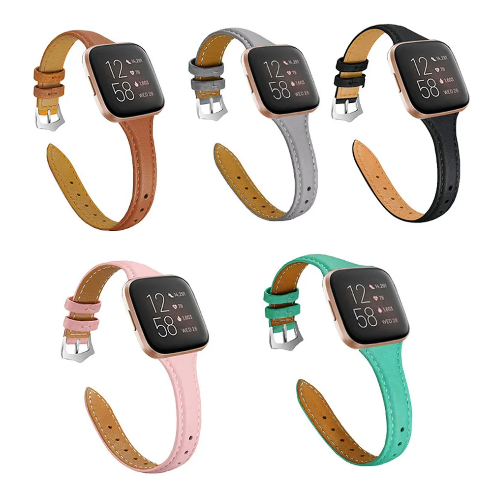 

Genuine Leather Watchband For Fitbit Versa Strap Wrist Band Bracelet Belt For Fit Bit Versa 2 Smart Watch Men Women