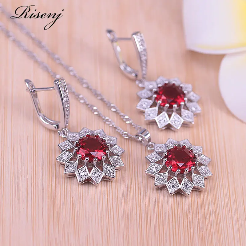 Комплект из колье и серёг серебра 925 пробы | Украшения аксессуары