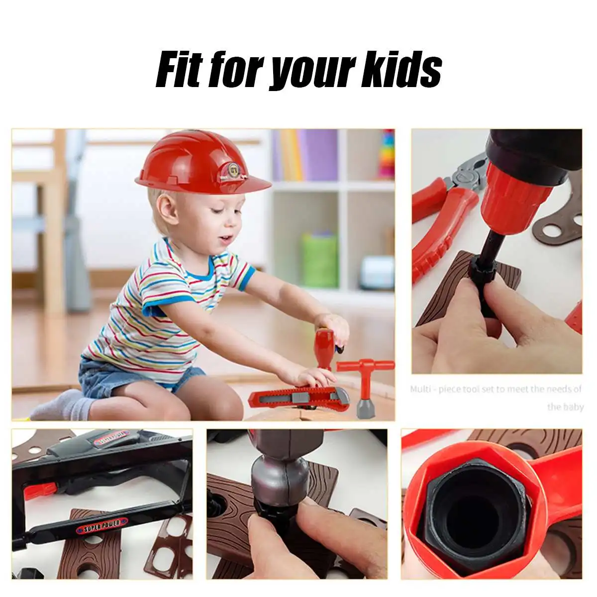 

Kids Toolbox Kit Educational Toys Simulation Repair Tools Toys Drill Plastic Game Learning Engineering Puzzle Toys Gifts For Boy