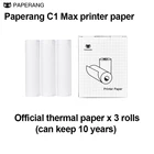 Бумага ang C1 Max для принтера, официальная бумага для принтера, 112 мм, самоклеящаяся наклейка, термобумага для заметок, этикеток, бумажные принадлежности для дома и школы