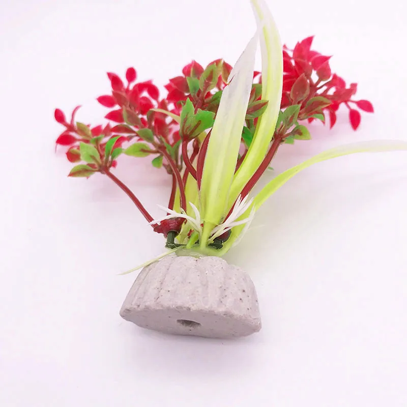 1 шт пластиковые растения для украшения аквариума довольно водяной траве