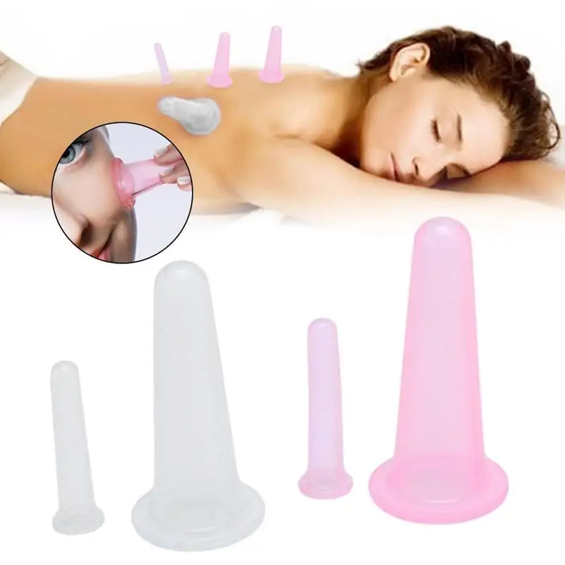 Силиконовые банки для вакуумного массажа 2/4 шт./компл. вакуумные лица и шеи