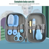 baby care products nasal aspirator medicine feeder 8 piece cartoon bag set baby nail scissors manicure scissors