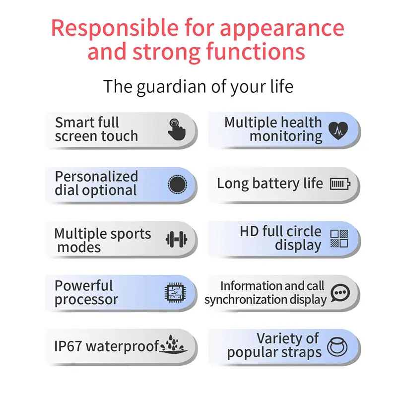 

Stylish Women's Smart Watch Luxury Waterproof Wristwatch Stainless Steel Casual Girls Smartwatch For Android iOS Xiaomi