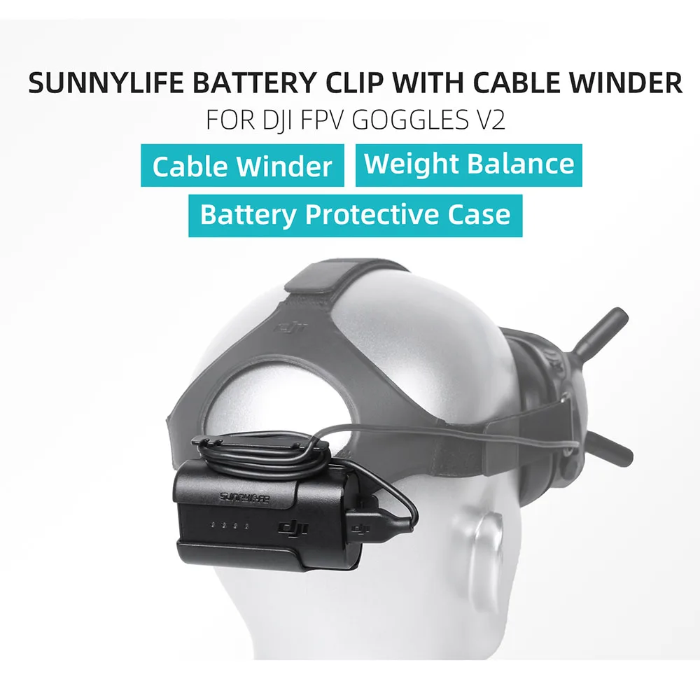 

Повязка на голову Аккумулятор Чехол для DJI FPV Combo Goggles V2 Power Back Пряжка фиксированный держатель с винтом для DJI FPV аксессуары