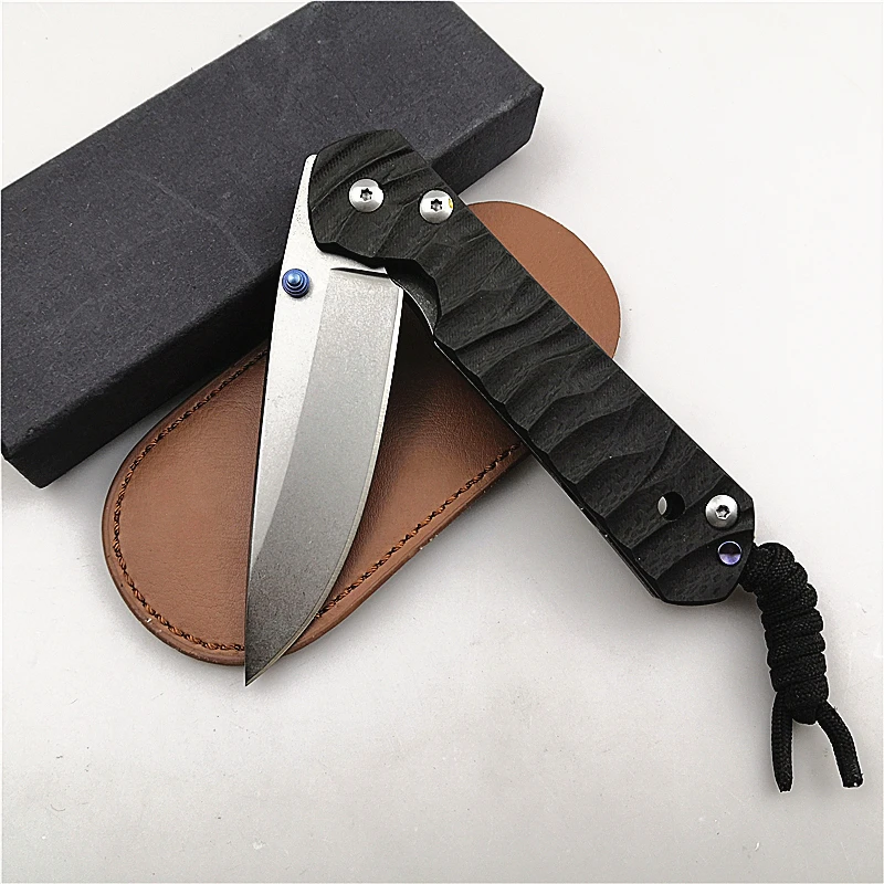 Harga Pisau Lipat Sebenza 21 D2 Pisau Serat Karbon Pegangan Luar Ruangan/Taktis/Berkemah/Berburu/Pisau Bertahan Hidup EDC