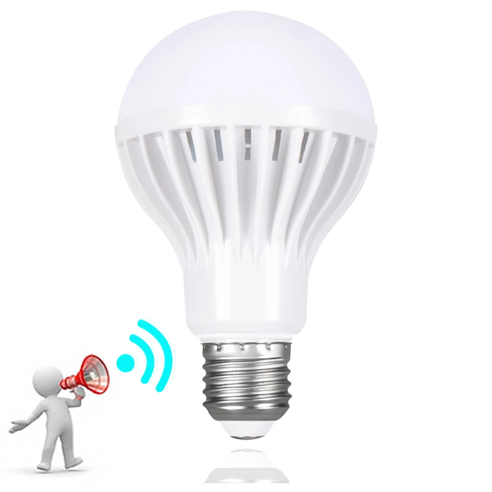 

Светодиодная лампа с датчиком звука и светильник, 3/5/7/9/12 Вт, 220 В переменного тока