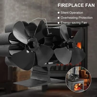 dual head 8 blades powered stove fan silent eco friendly for wood log burner fireplace fan home heat distribution drop ship