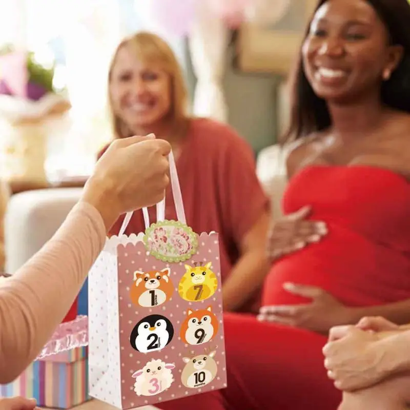 12 шт. животных первый год на веху общий доступ к фотографиям детские наклейки