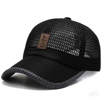 breathable full mesh baseball cap airmesh trucker snapback hat quick dry leisure dad sport hat fits men women