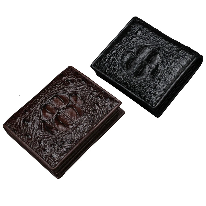 Маленький кошелек mccorco Настоящий мужской Кошелёк из кожи аллигатора человек