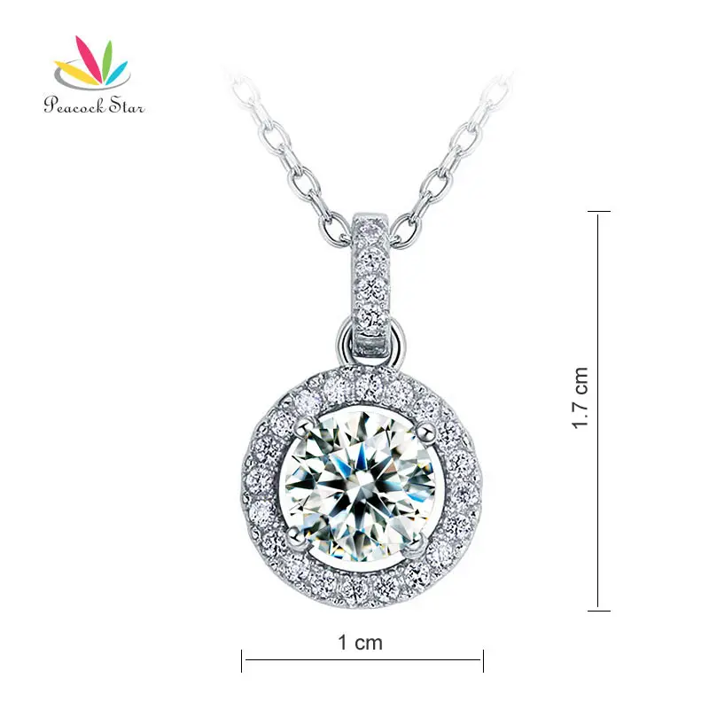 Цепочка из серебра 925 пробы с подвеской в виде павлина и звезды 1 карат|925 sterling silver