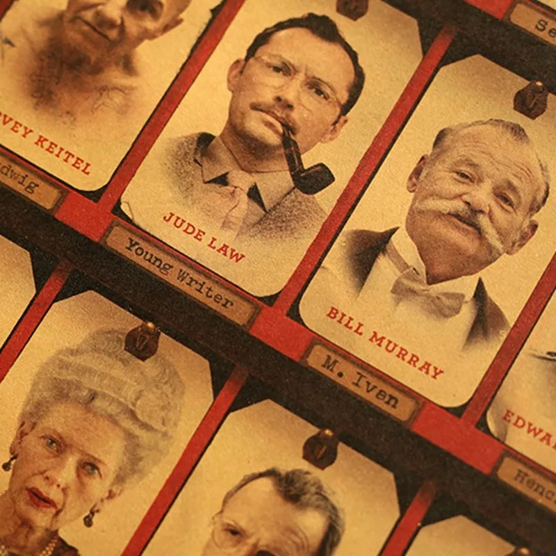 

Classic Movies Budapest Hotel Retro Kraft Paper Poster Home Decoration Painting Wall Sticker 50.5x35cm