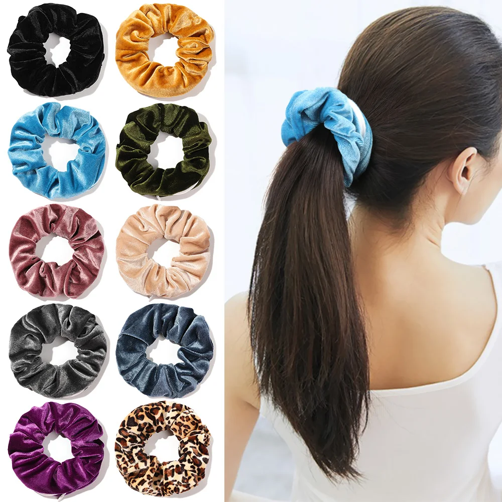 Бархатные резинки с карманами для волос женщин и девочек скрытая резинка