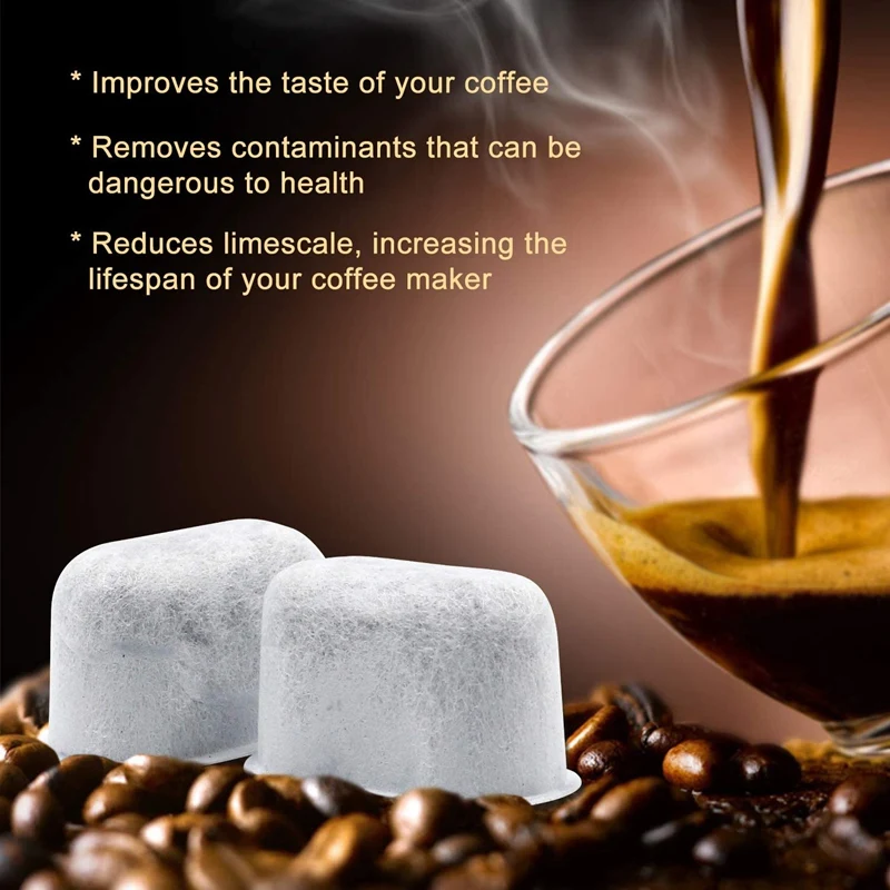 Аксессуары для кофе комплект из 12 сменных фильтров воды на древесном угле