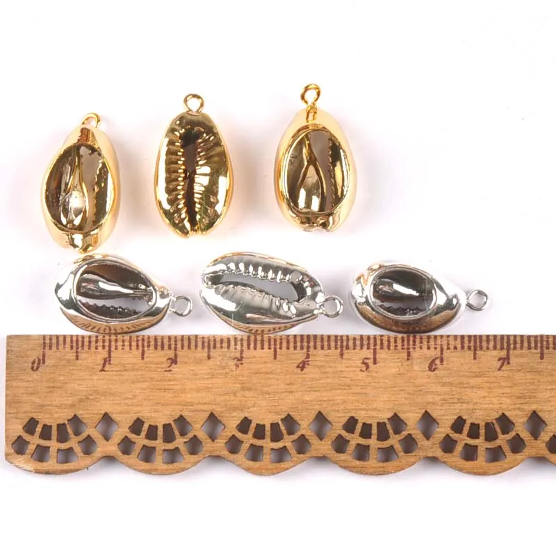 16-20mm charms Shell Golden/silver Plated for DIY handmade pendant bracelet SeaShells Home decoration 5pcs TRS0347 | Дом и сад