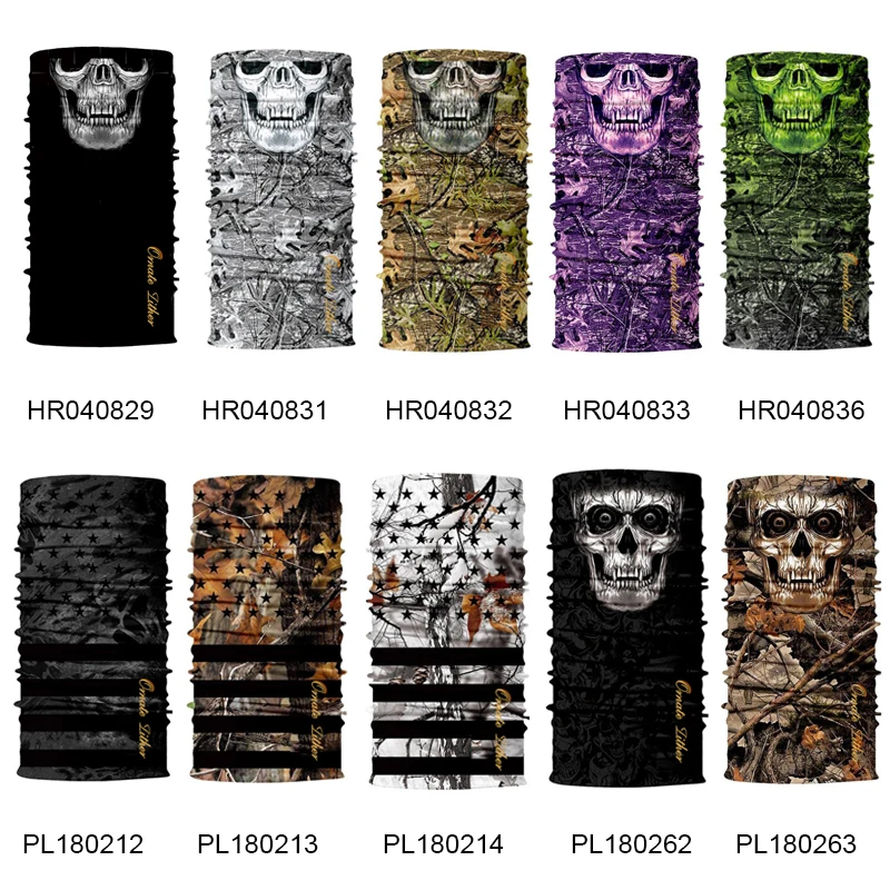 3D повязки на голову с черепом CAMO Шейная бандана шарфы для походов и трекинга
