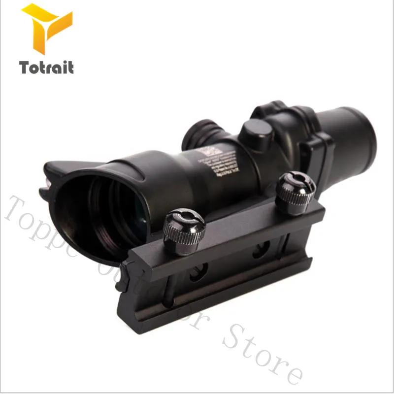 Голографический топорч ACOG 4X32 прицел с раковиной из натурального волокна и