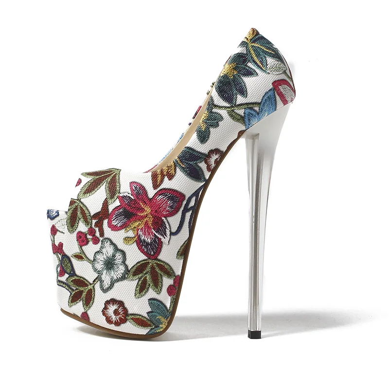 Обувь на платформе и высоком каблуке женские туфли лодочки с открытым носком