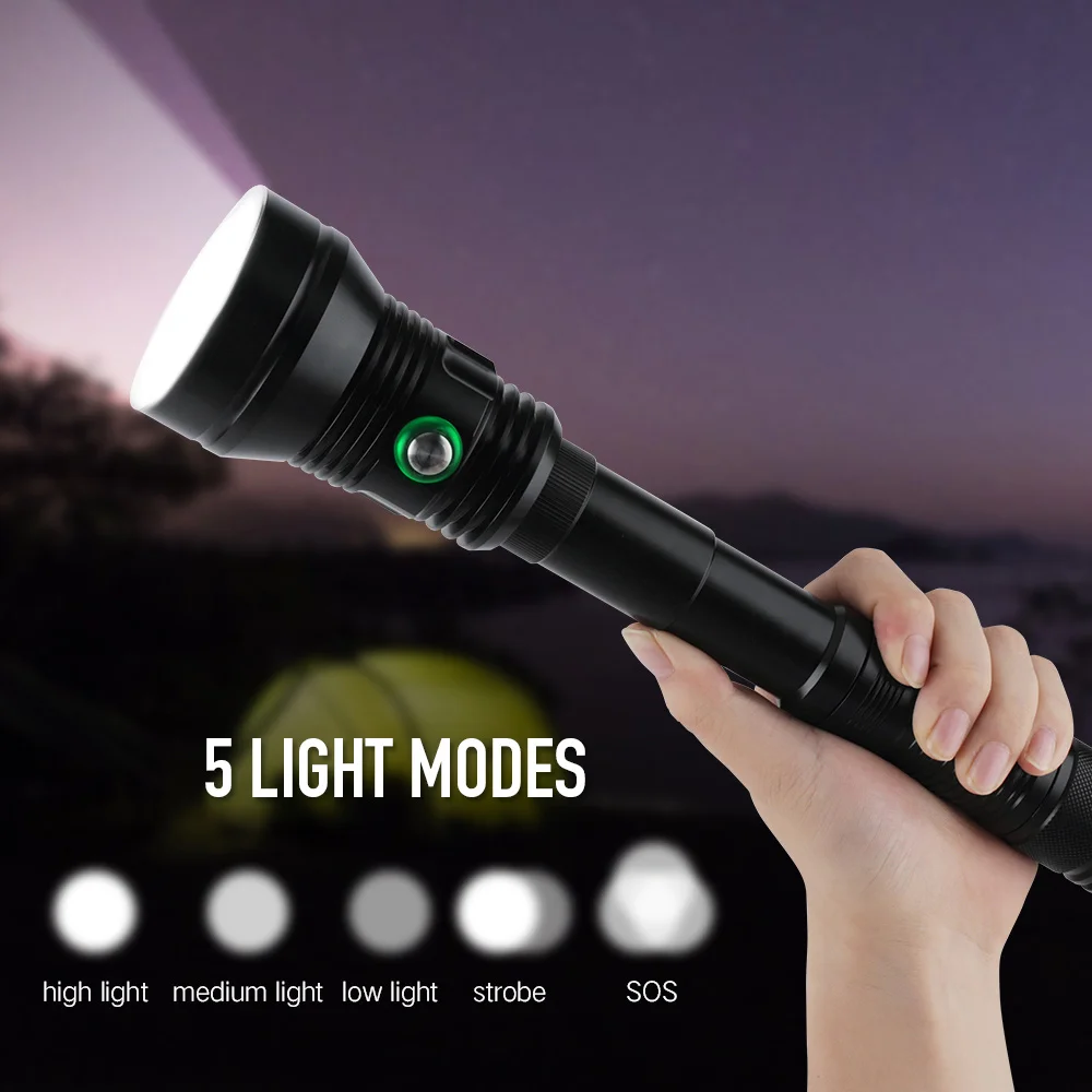 Подводный фонарик XHP70.2 для дайвинга профессиональный фонарь водонепроницаемый