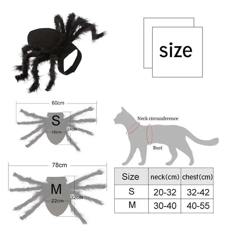 

Pet Dogs Clothes Halloween Spider Cosplay Costume Small Dog Kitten Party Role Play Dressing Up Vest Clothes Pet Spider Clothes