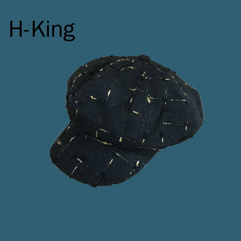 

H-King Spring New Fashion Luxury Octagonal Hat Street Weaving All-match Women Beret Outdoor Casual Photo Painter Hat Artist Cap