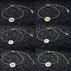 Женский браслет из нержавеющей стали LaVixMia, A-Z браслет с буквами, Прямая поставка