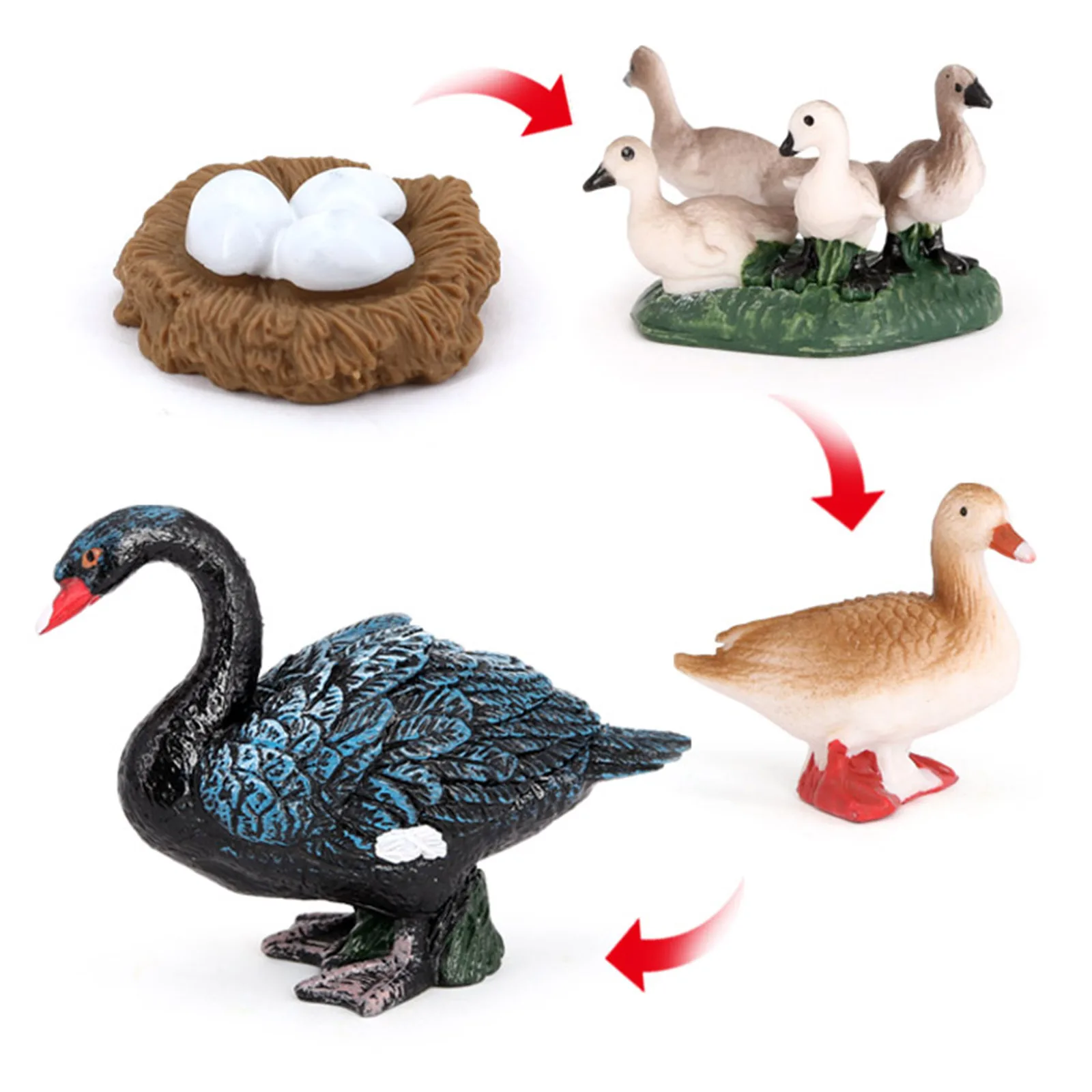 Фигурка цикады цикл роста животных черный/белый лебедь цикада лосось пчела