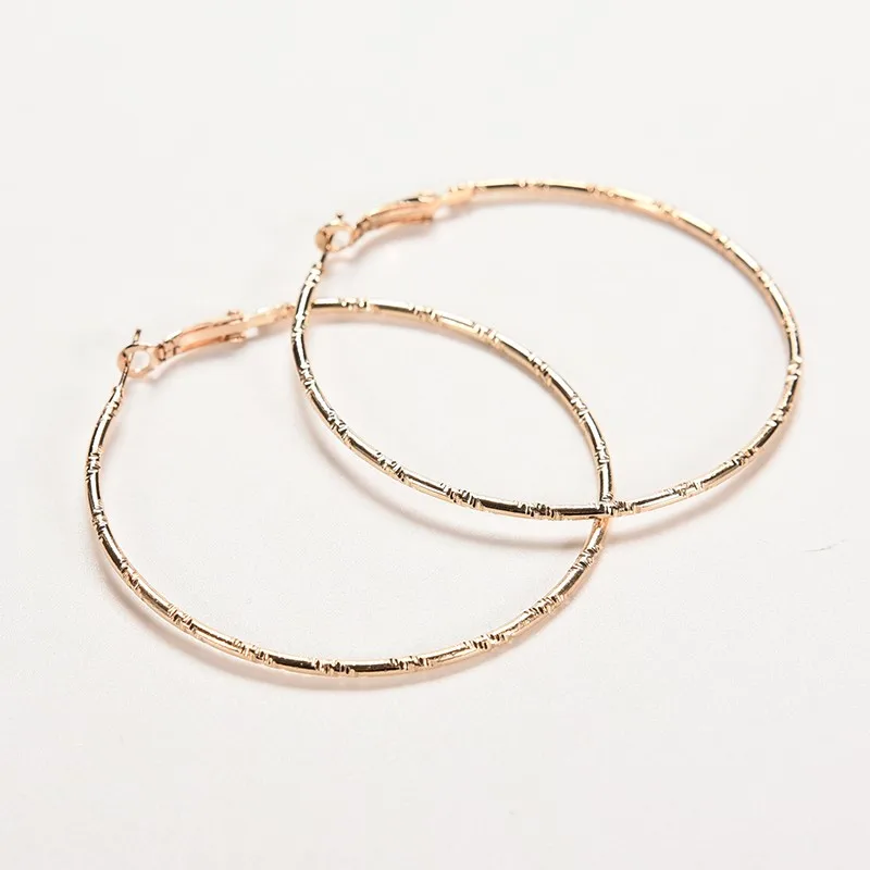 Серьги кольца женские из нержавеющей стали круглые ювелирные украшения большого