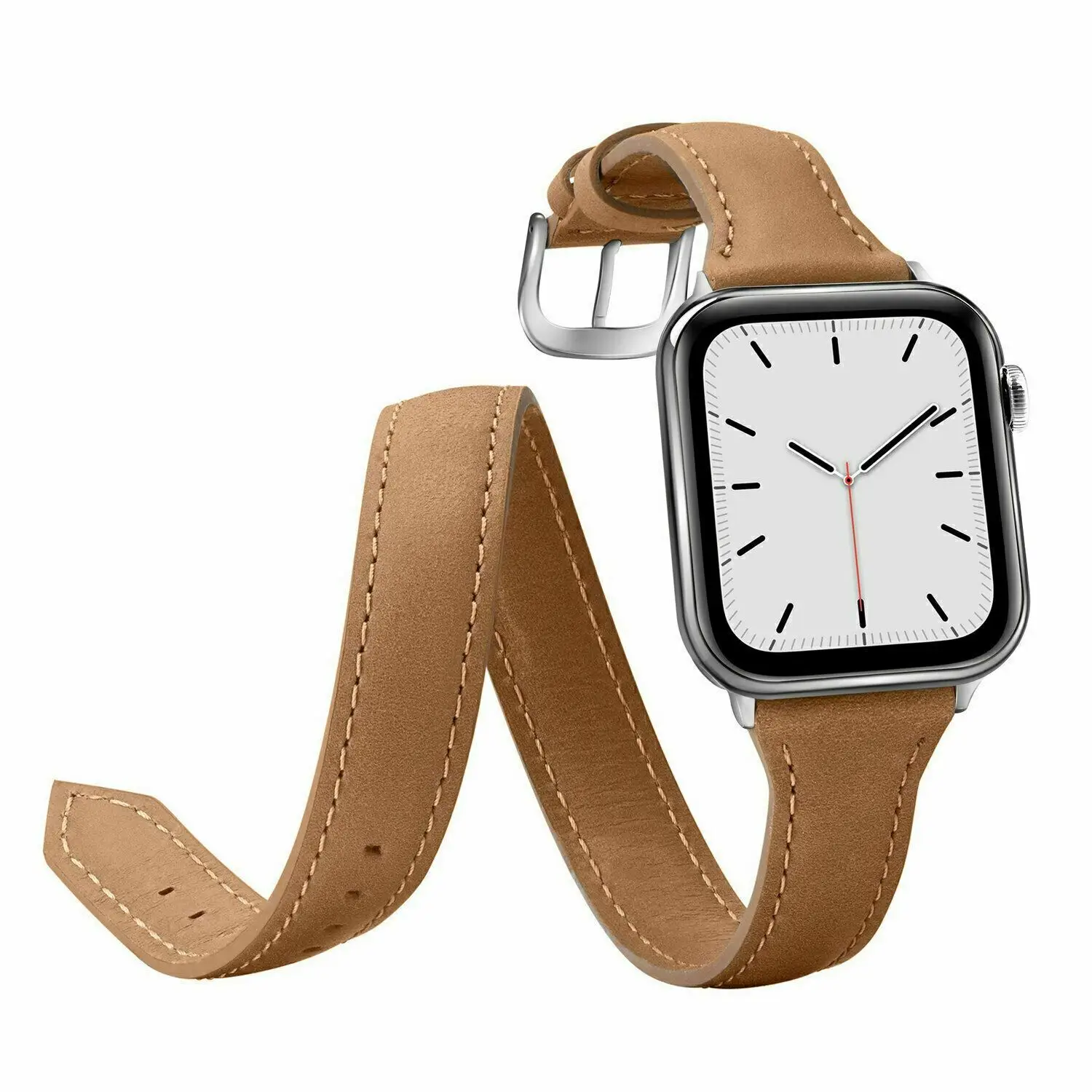 

Double Tour Bracelet Genuine Leather Strap For Apple Watch Band Series 12 3 4 5 Belt For iWatch Strap 42mm 38mm 40mm 44mm Bands