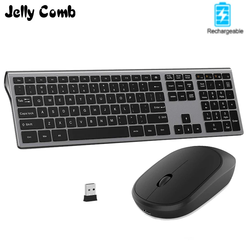 

Клавиатура и мышь Jelly comb беспроводные, 2,4 ГГц, 109 клавиш