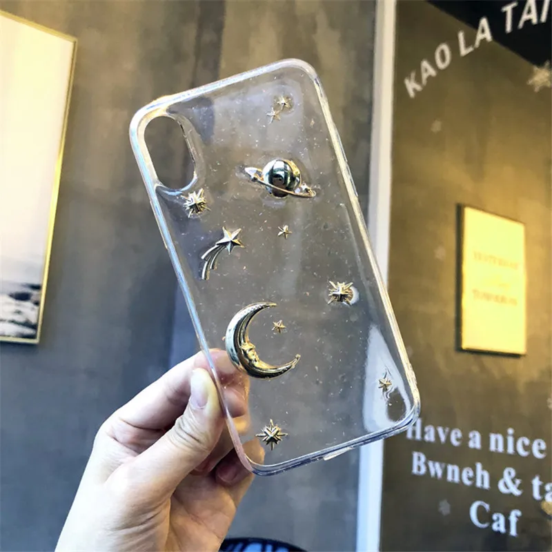 

Silicone TPU Phone Case for Iphone Luxury Shockproof Glitter Moon Metal Case for Iphone 12 11 Pro XS Max X XR 6 6s 7 8 Plus SE
