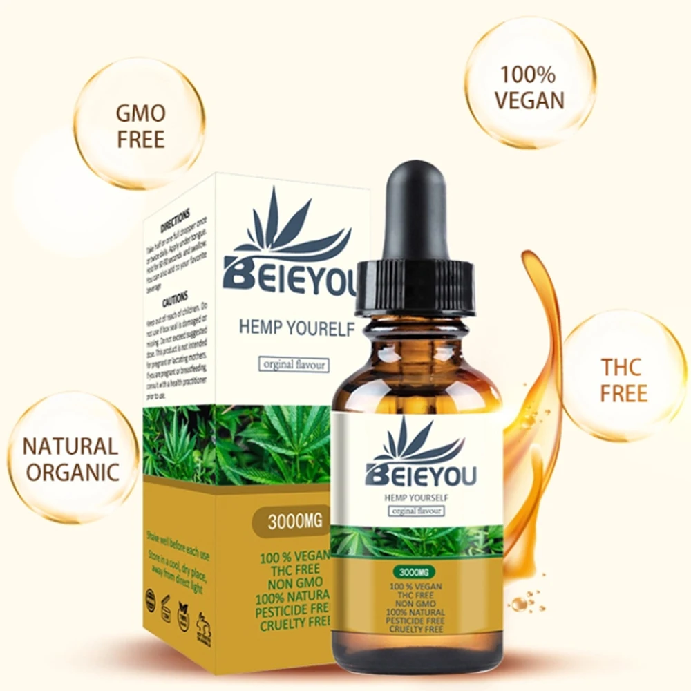 30ml 3000mg Essential Oils Hemp Seed Oil Herbal Drops No CBD Extract Organic for Pain Relief Help Sleep Anxiety | Красота и здоровье
