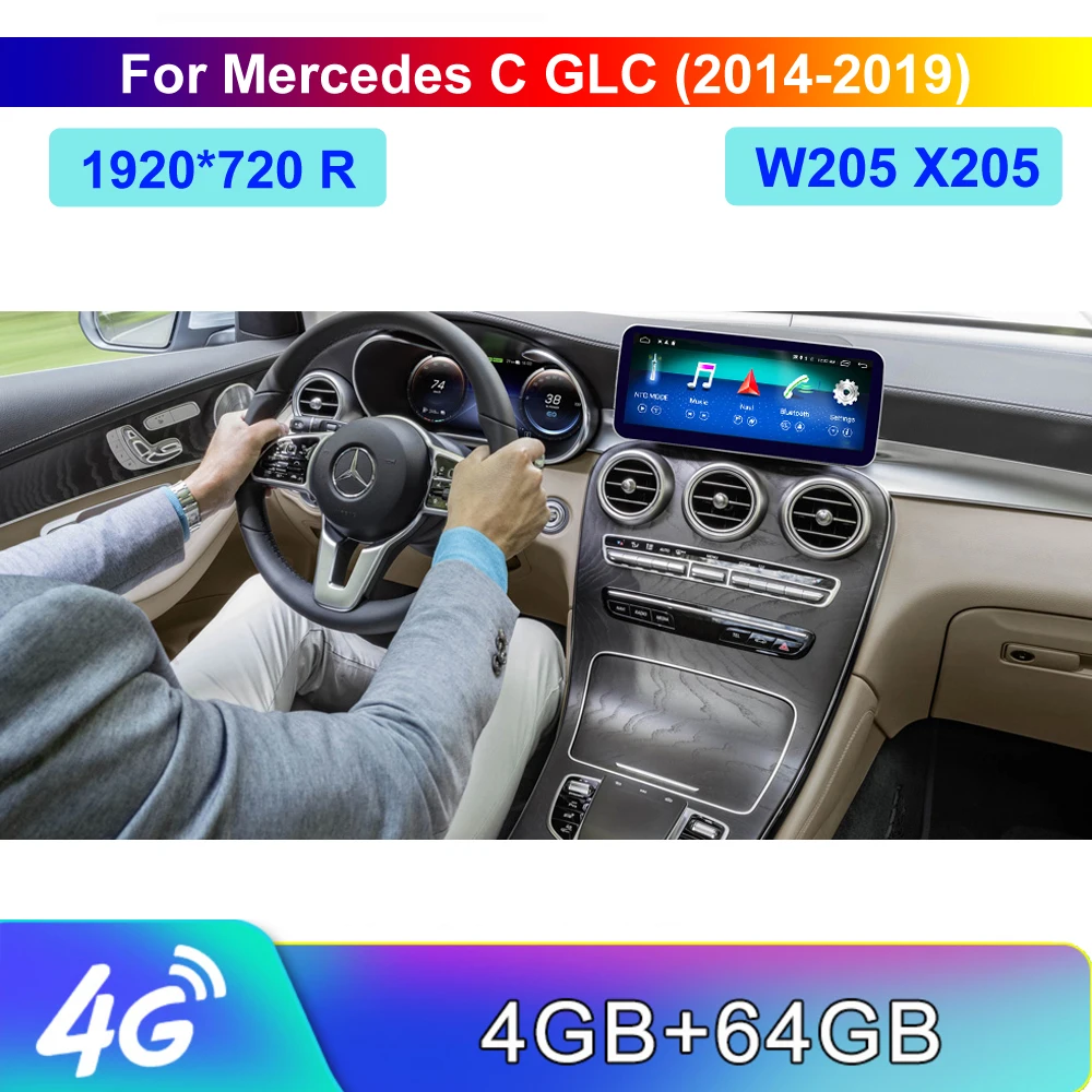 1920*720 разрешение Android экран с gps-навигация радио стерео Bluetooth для Mercedes Benz C W204 2008-2010